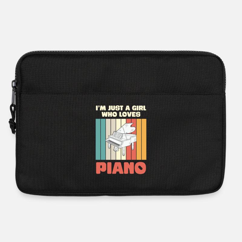 Musikalischer Schmetterling mit buntem Hintergrund - Laptoptasche 13" - Schwarz