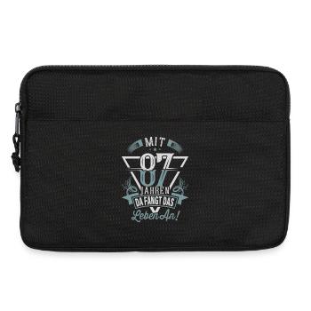 87. Geburtstag Da Fängt Das Leben An - Laptoptasche 13" - Schwarz - Vorne
