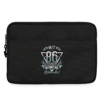 86. Geburtstag Da Fängt Das Leben An - Laptoptasche 13" - Schwarz - Vorne