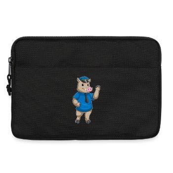 Policier Sanglier Police Cap Police - Sacoche pour ordinateur portable 13 pouces - noir - Devant