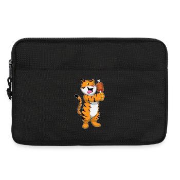 Tiger Fleisch - Laptoptasche 13" - Schwarz - Vorne