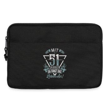51. Geburtstag Da Fängt Das Leben An - Laptoptasche 13" - Schwarz - Vorne