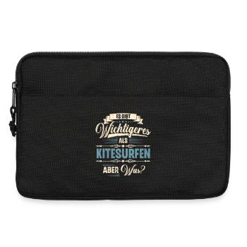 Kitesurfen Kitesurf Kitesurfer Kiteboard Retro Vin - Laptoptasche 13" - Schwarz - Vorne