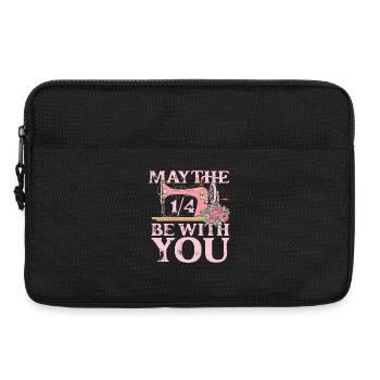 May the 1 4 be with you sewing - Laptoptasche 13" - Schwarz - Vorne