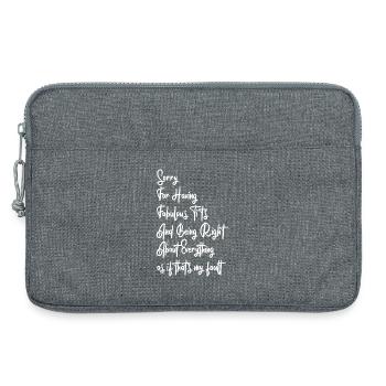 Désolé je suis fabuleux - Sacoche pour ordinateur portable 13 pouces - gris chiné - Devant