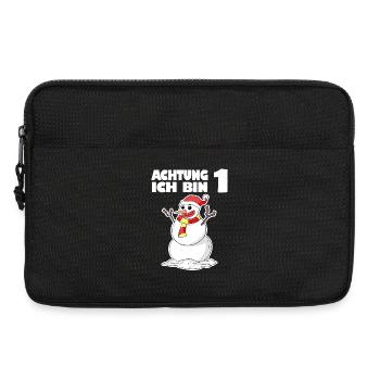1.Geburtstag Schneemann 1 Jahre Geschenk - Laptoptasche 13" - Schwarz - Vorne