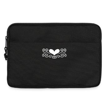 Heart Decoration - Laptop bag 13" - black - Front