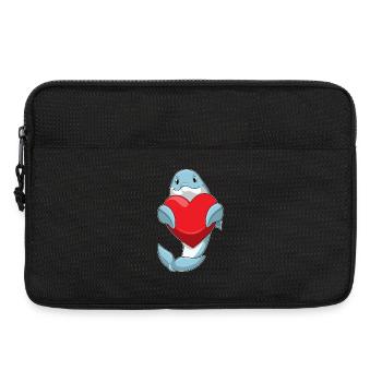 Dolphin Heart - Laptop bag 13" - black - Front