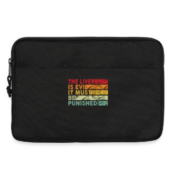 The liver is evil and is punished - Laptop bag 13" - black - Front
