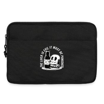 The liver is evil and is punished - Laptop bag 13" - black - Front