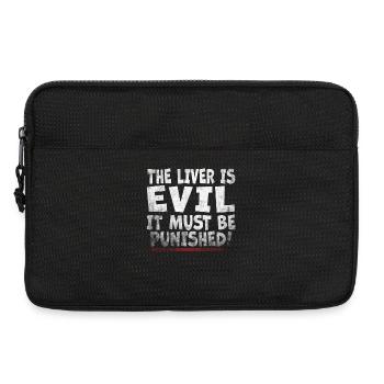 The liver is evil and is punished - Laptop bag 13" - black - Front