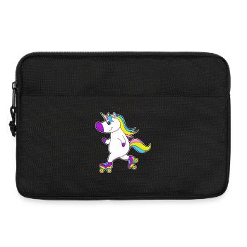 Einhorn Rollschuhfahren Rollschuhe - Laptoptasche 13" - Schwarz - Vorne