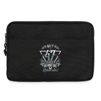 47. Geburtstag Da Fängt Das Leben An - Laptoptasche 13" - Schwarz - Vorne