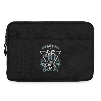 46. Geburtstag Da Fängt Das Leben An - Laptoptasche 13" - Schwarz - Vorne