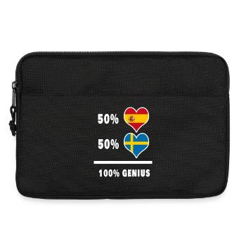 Schweden und Spanien Genie / Geschenk - Laptoptasche 13" - Schwarz - Vorne