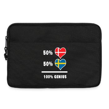 Danemark et Suède Genial / Cadeau - Sacoche pour ordinateur portable 13 pouces - noir - Devant