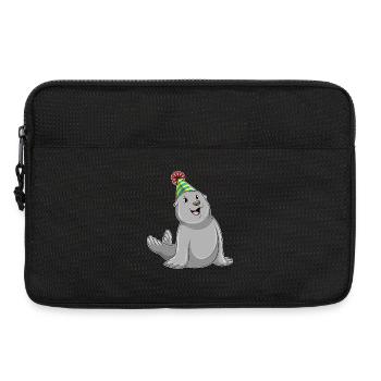 Seehund Geburtstag Partyhut - Laptoptasche 13" - Schwarz - Vorne