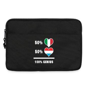 Brillant Italie et Luxembourg / Cadeau - Sacoche pour ordinateur portable 13 pouces - noir - Devant