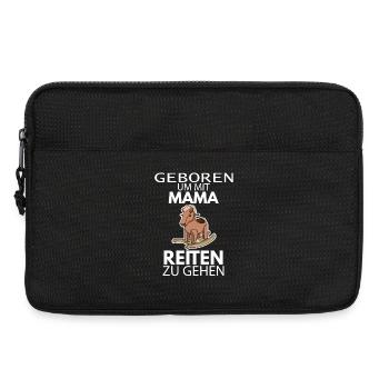 Baby - Geboren um mit Mama reiten zu gehen - Laptoptasche 13" - Schwarz - Vorne
