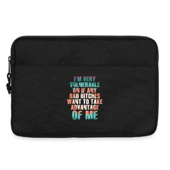 I'm Very Vulnerable RN - Laptop bag 13" - black - Front