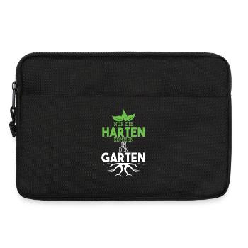Garten Sprüche Nur die Harten kommen in den Garten - Laptoptasche 13" - Schwarz - Vorne