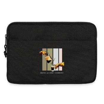 Kaffeekunst: Kreativität und Genuss im Mix - Laptoptasche 13" - Schwarz - Vorne