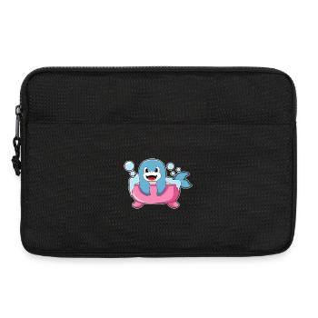 Dolphin Bathing Bathtub - Laptop bag 13" - black - Front