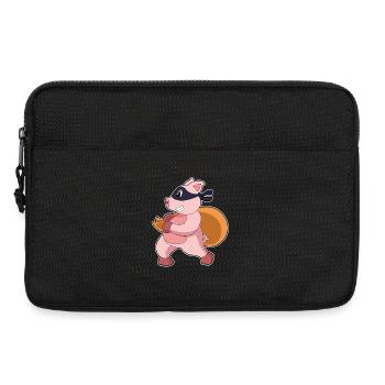 Schwein Bandit Geldsack - Laptoptasche 13" - Schwarz - Vorne
