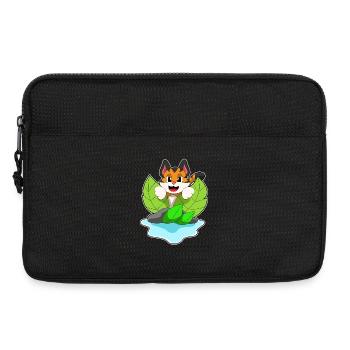 Tiger Jäger Jagd - Laptoptasche 13" - Schwarz - Vorne