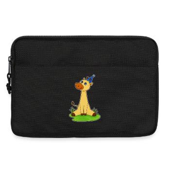 Giraffe Birthday Party Hat - Laptop bag 13" - black - Front