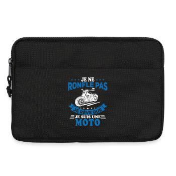 Je Ne Ronfle Pas Je Rêve Que Je Suis Une Moto - Sacoche pour ordinateur portable 13 pouces - noir - Devant