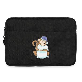Monkey Sleeping Pillow - Laptop bag 13" - black - Front