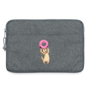 Donut suricate - Sacoche pour ordinateur portable 13 pouces - gris chiné - Devant