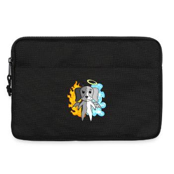 Dog Beagle - Angel and Devil - Laptop bag 13" - black - Front