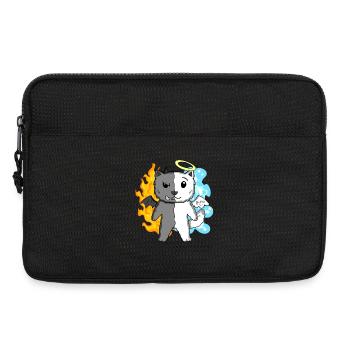 Cat Cat Breed Persian Cat - Angel and Devil - Laptop bag 13" - black - Front