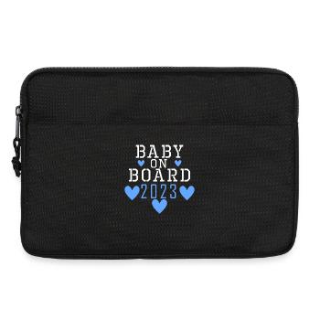 Bébé 2023 Fils enceinte 2023 Grossesse - Sacoche pour ordinateur portable 13 pouces - noir - Devant