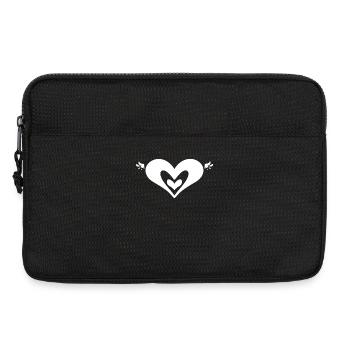 Symbole de l’aile de l’ange du cœur - Sacoche pour ordinateur portable 13 pouces - noir - Devant