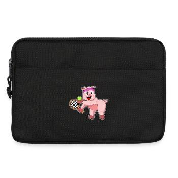 Raquette de tennis Pig - Sacoche pour ordinateur portable 13 pouces - noir - Devant