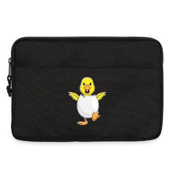 Duck Eggshell - Laptop bag 13" - black - Front