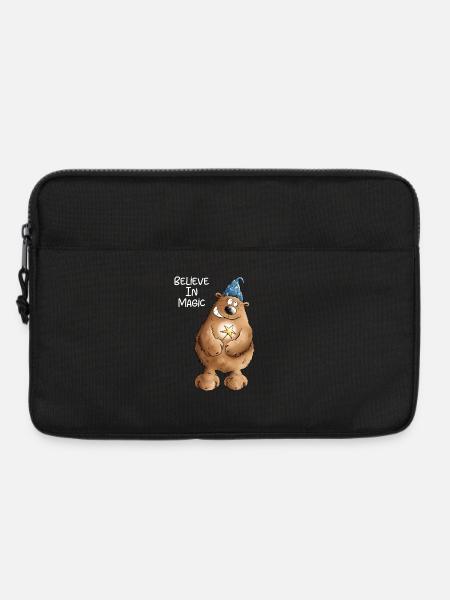Believe In Magic Zauberer Bär I Zauberkünstler - Laptoptasche 13" - Schwarz