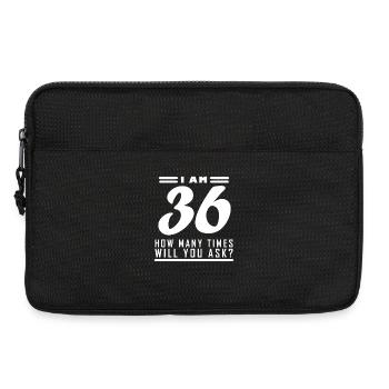 Ich bin 36 – 36. Geburtstag Geschenk - Laptoptasche 13" - Schwarz - Vorne