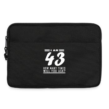 Ich bin 43 – 43. Geburtstag Geschenk - Laptoptasche 13" - Schwarz - Vorne