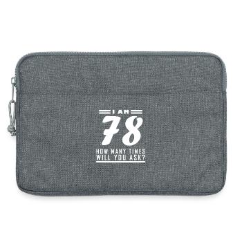 J’ai 78 ans – 78e anniversaire - Sacoche pour ordinateur portable 13 pouces - gris chiné - Devant