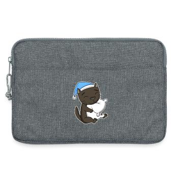 Chat race de chat La Havane - Sacoche pour ordinateur portable 13 pouces - gris chiné - Devant