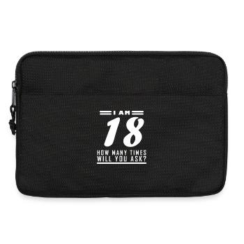 Ich bin 18 – 18. Geburtstag Geschenk - Laptoptasche 13" - Schwarz - Vorne