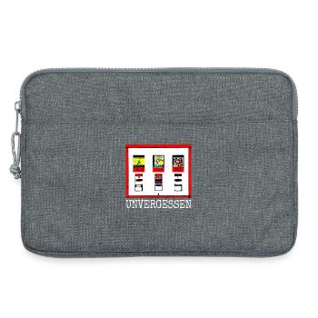 Kaugummiautomat Unvergessen 90er Party 80er Jahre - Laptoptasche 13" - Grau meliert - Vorne