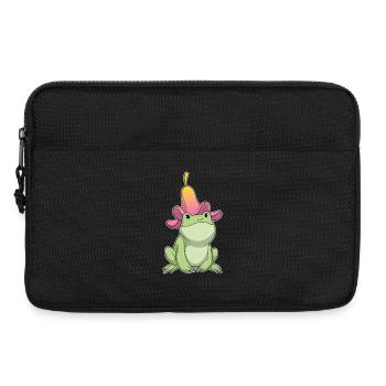 Frosch Plumeria - Laptoptasche 13" - Schwarz - Vorne