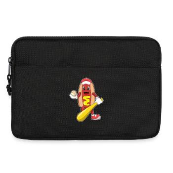 Hotdog Baseball Baseball Bat - Laptop bag 13" - black - Front