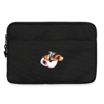 Fox Cup of Coffee - Laptop bag 13" - black - Front