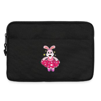 Bunny Ballerina Ballet Dance - Laptop bag 13" - black - Front